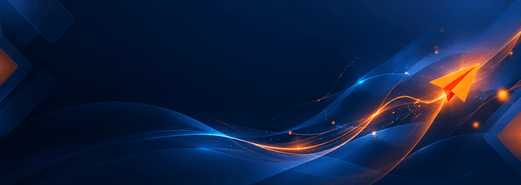 Digital Insights Energy Wave with Paper Airplane Background