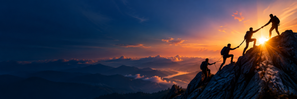 Let's Build Something Great - Team Mountain Climbing